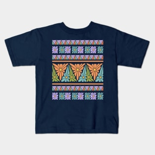 Colorful Flower Seamless Pattern Kids T-Shirt